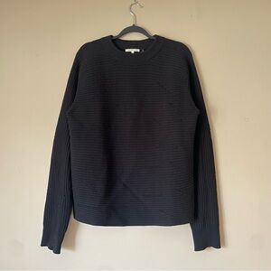 Archival Helmut Lang Black Distressed Ribbed Sweater 100% Italian Lambswool
